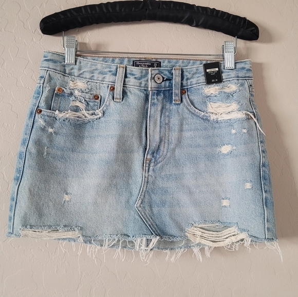 Elena Gilbert A&F Micro Mini Light Wash Skirt As Seen On Vampire Diaries - Picture 4 of 6